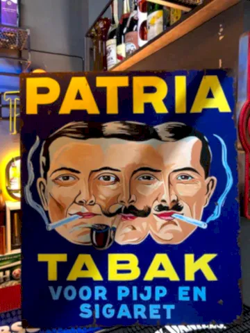 Patria Tabak Tütün Markası Metal Reklam Tabela