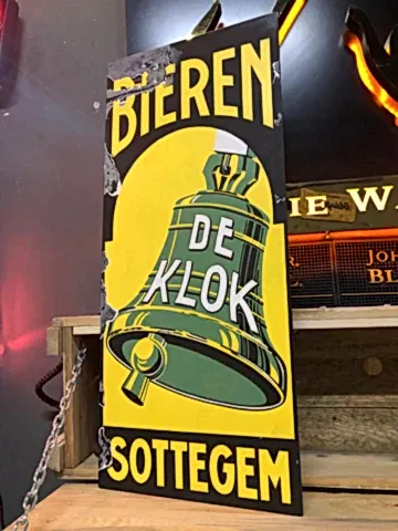 De Klok Bier Bira Metal Reklam Tabela